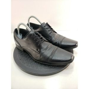 Calvin Klein BACHMAN Black Dress Shoes Men's Size US 9.5 M US Derby Oxfords